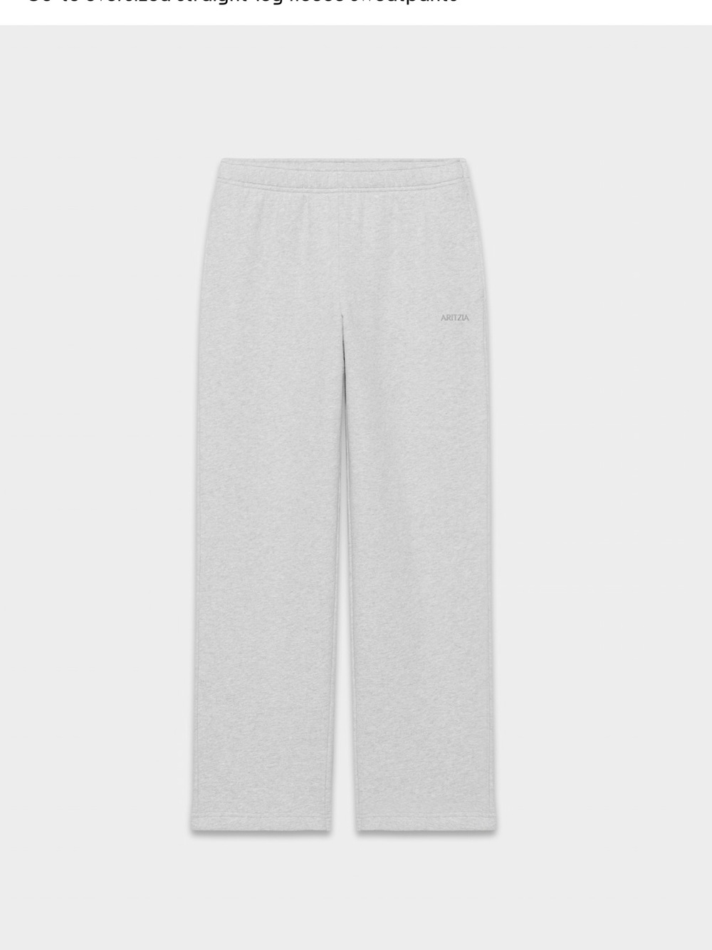 Aritzia Heather Gray Wide-Leg Sweatpants